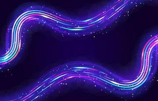 Line Waves Neon Light Background vector