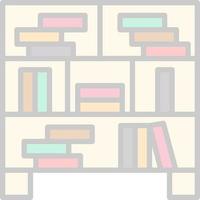 Bookcase Vector Icon Design