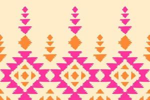 Abstract ethnic ikat background. Geometric seamless pattern in tribal. Fabric Indian style. vector