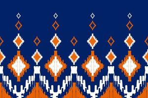 Abstract ethnic ikat art. Seamless pattern in tribal. Aztec geometric ornament print. vector
