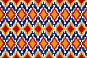 Ethnic ikat seamless pattern in tribal. Aztec geometric ethnic ornament print. Ikat pattern style. vector