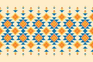 patrón étnico ikat sin costuras en tribal. estampado de adornos geométricos aztecas. tela estilo indio. vector