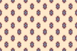 patrón étnico ikat sin costuras en tribal. estampado de adornos geométricos aztecas. tela estilo indio. vector