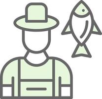 diseño de icono de vector de pescador