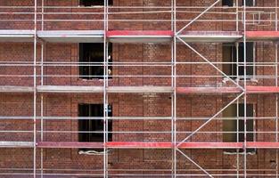 Construction site during progress found in german towns photo