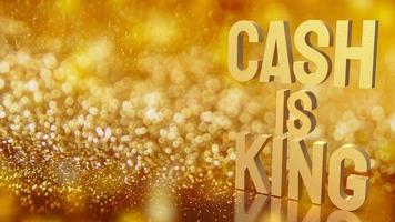 gold word cast is king on bokeh for business concept 3d rendering photo