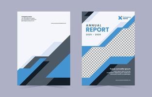 Modern Flat Annual Report Cover vector