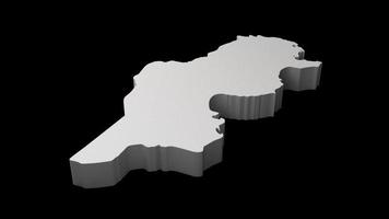 Tunisia Map With Black and White 3d illustration photo