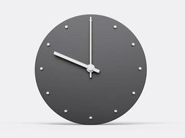 Simple clock gray 10 Ten o clock. Monday concept. Depressed emotions Modern Minimal Clock. 3D illustration photo