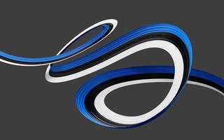 Estonia Flag Ribbon independence day banner 3d illustration. Estonian memorial holiday 24th of February photo