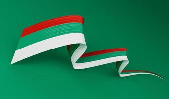 Bulgaria Happy Liberation Day 03 March. Waving flags isolated on gray background. 3d illustration photo