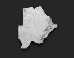 mapa de botsuana bandera de botsuana relieve sombreado color altura mapa 3d ilustración foto