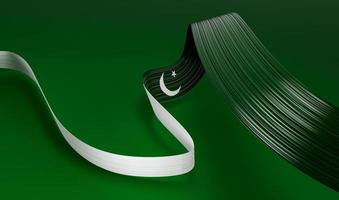 día de la independencia de pakistán 14 de agosto celebración ilustración 3d foto