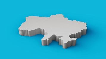 Map of Ukraine in Europe on blue background 3d illustration photo