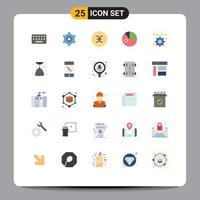 paquete de iconos de vector de stock de 25 signos de línea y símbolos para elementos de diseño de vector editables de datos de inversión de signo de marcador de preferencia