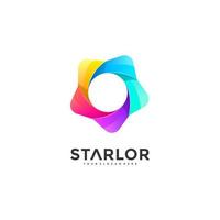 Colorful star logo design. Modern style vector illustration.