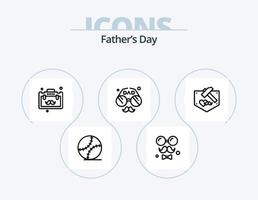 Fathers Day Line Icon Pack 5 Icon Design. dad. camera. celebrate. fathers day. dad vector