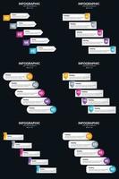 cree presentaciones atractivas con nuestro paquete de infografías vectoriales vector