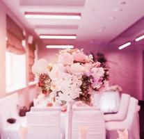 wedding decoration with flowers photo