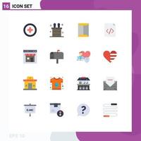 16 Creative Icons Modern Signs and Symbols of shop online closet interface html Editable Pack of Creative Vector Design Elements