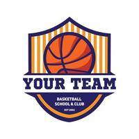 Basketball team badge design vector, perfect for School Team Club and Competiton logo design vector