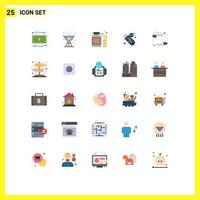 Set of 25 Modern UI Icons Symbols Signs for communication usb currency token security Editable Vector Design Elements