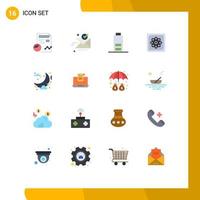 User Interface Pack of 16 Basic Flat Colors of future computing ok computer multimedia Editable Pack of Creative Vector Design Elements