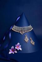 Traditional gold and diamond jwellery photo