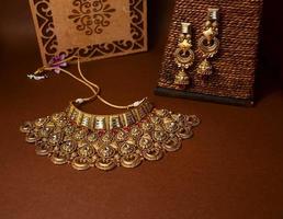 Traditional gold and diamond jwellery photo