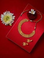 Traditional gold and diamond jwellery photo