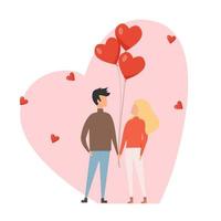 Romantic postcard. Love date. Valentine's Day vector