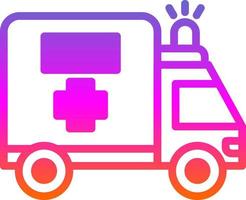 Ambulance Vector Icon Design