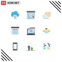 Pack of 9 creative Flat Colors of api search creative plus add Editable Vector Design Elements