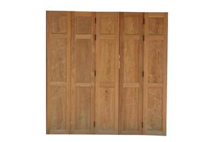 wooden doors isolated on white background with clipping path photo