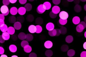 Unfocused abstract colourful bokeh purple background. defocused and blurred many round purple light photo