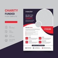 Charity Fund Flyer template vector