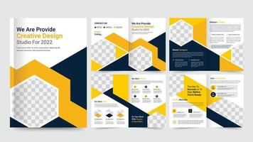 plantilla de diseño de fondos de presentación de negocios corporativos y diseño de diseño de página para folleto, libro, revista, informe anual y perfil de empresa, concepto de diseño de elementos gráficos para negocios. vector