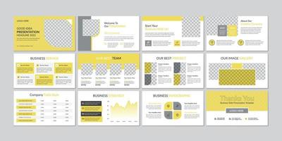 Business presentation powerpoint slides templates vector