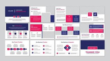 Business presentation powerpoint slides templates vector