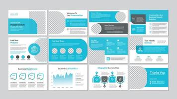 Business presentation powerpoint slides templates vector