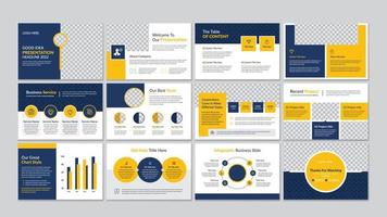 Business presentation powerpoint slides templates vector