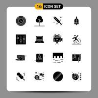 16 Creative Icons Modern Signs and Symbols of interface basic fencing holiday ring Editable Vector Design Elements