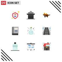 paquete de iconos vectoriales de stock de 9 signos y símbolos de línea para leer educación carretilla libro jardinería elementos de diseño vectorial editables vector