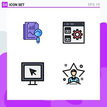 4 Creative Icons Modern Signs and Symbols of file entertainment computing develop smart Editable Vector Design Elements