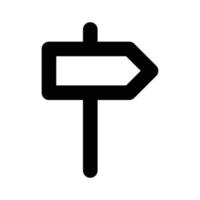 silueta de icono de poste indicador vector