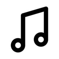 music note icon outline vector