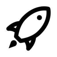 rocket icon outline vector