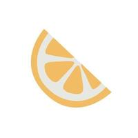 Drawn orange slice isolated on white. Vector simple illustration.