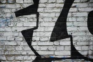 Background image with graffiti elements. Texture of the wall, painted in different colors of in the graffiti style. Concept of street culture, youth entertainment and illegal hooliganism photo