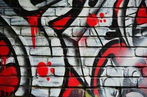 Background image with elements of graffiti pattern. Street art concept photo